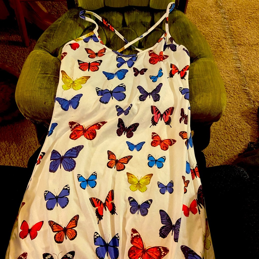 Soft and cute white butterfly romper